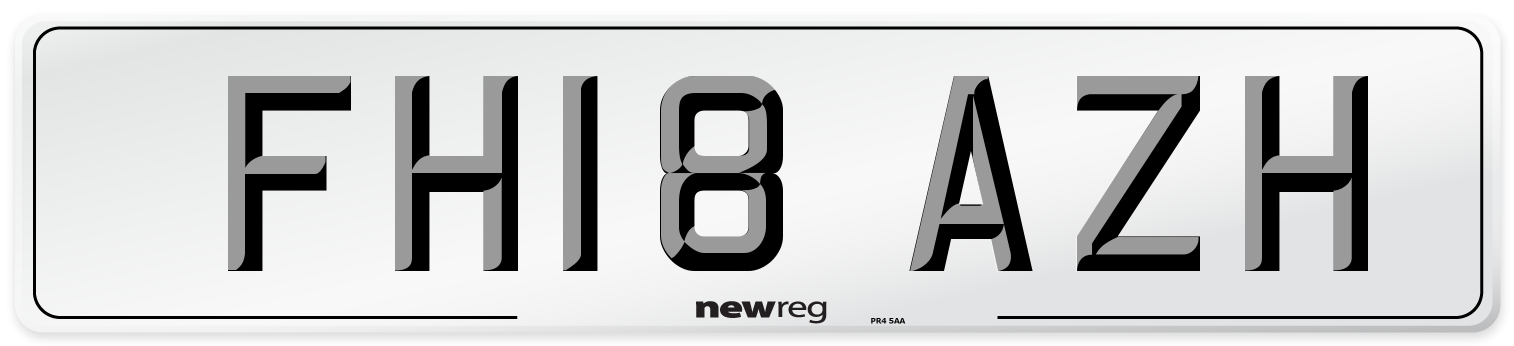 FH18 AZH Number Plate from New Reg